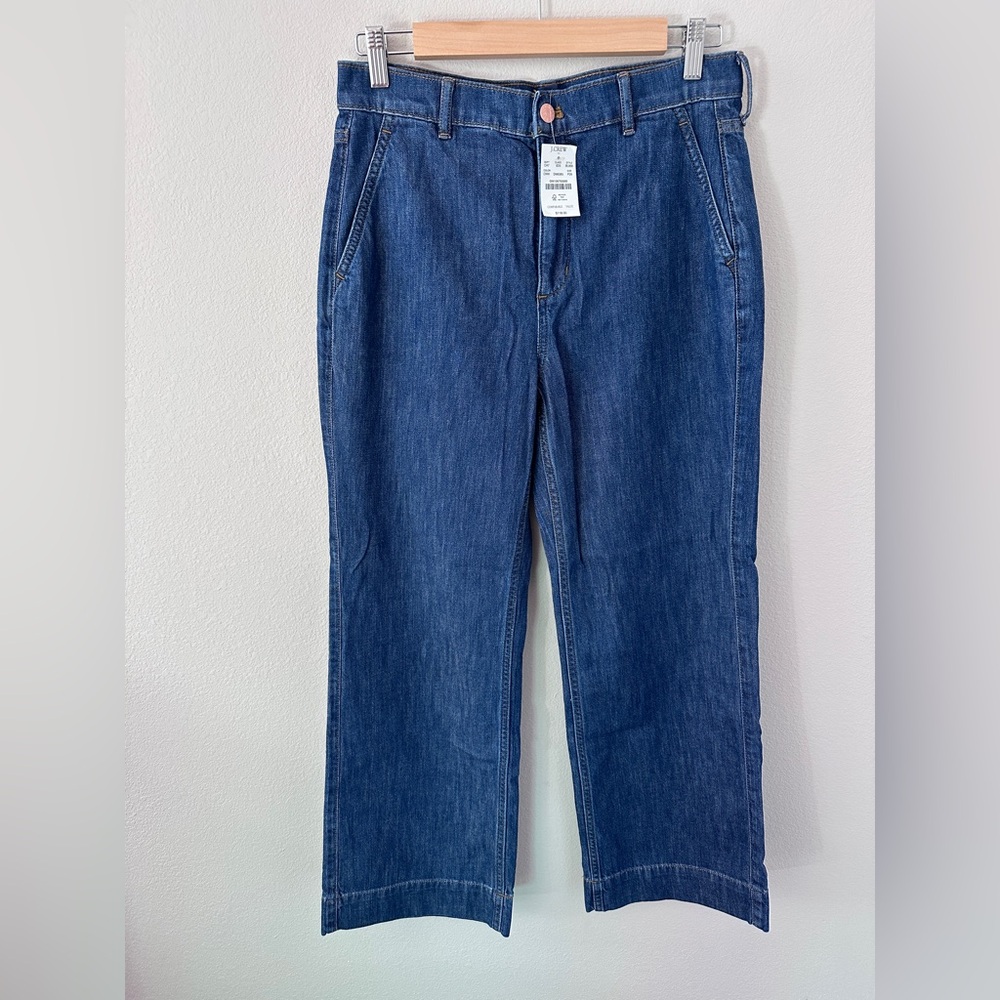 NWT J.Crew Women's Jeans Size 28 petite Wide-Leg Denim